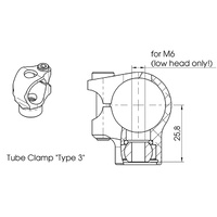 Damper Tube Bracket - Type  3 (ID = 24.6 mm)