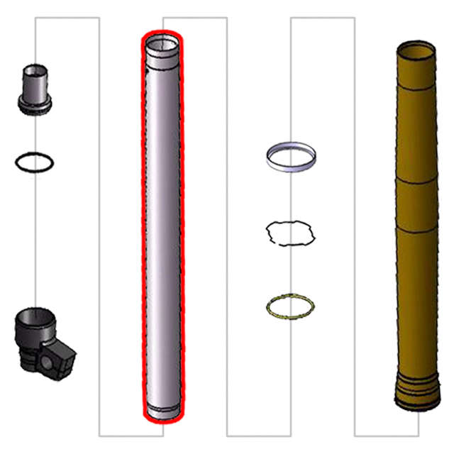 Teknik Fork Inner Tube Bare