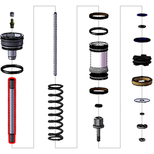 Teknik Free Piston Centre Shaft